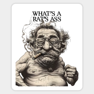 Puff Sumo: Asking for a Friend... What's a Rat's Ass? Sticker